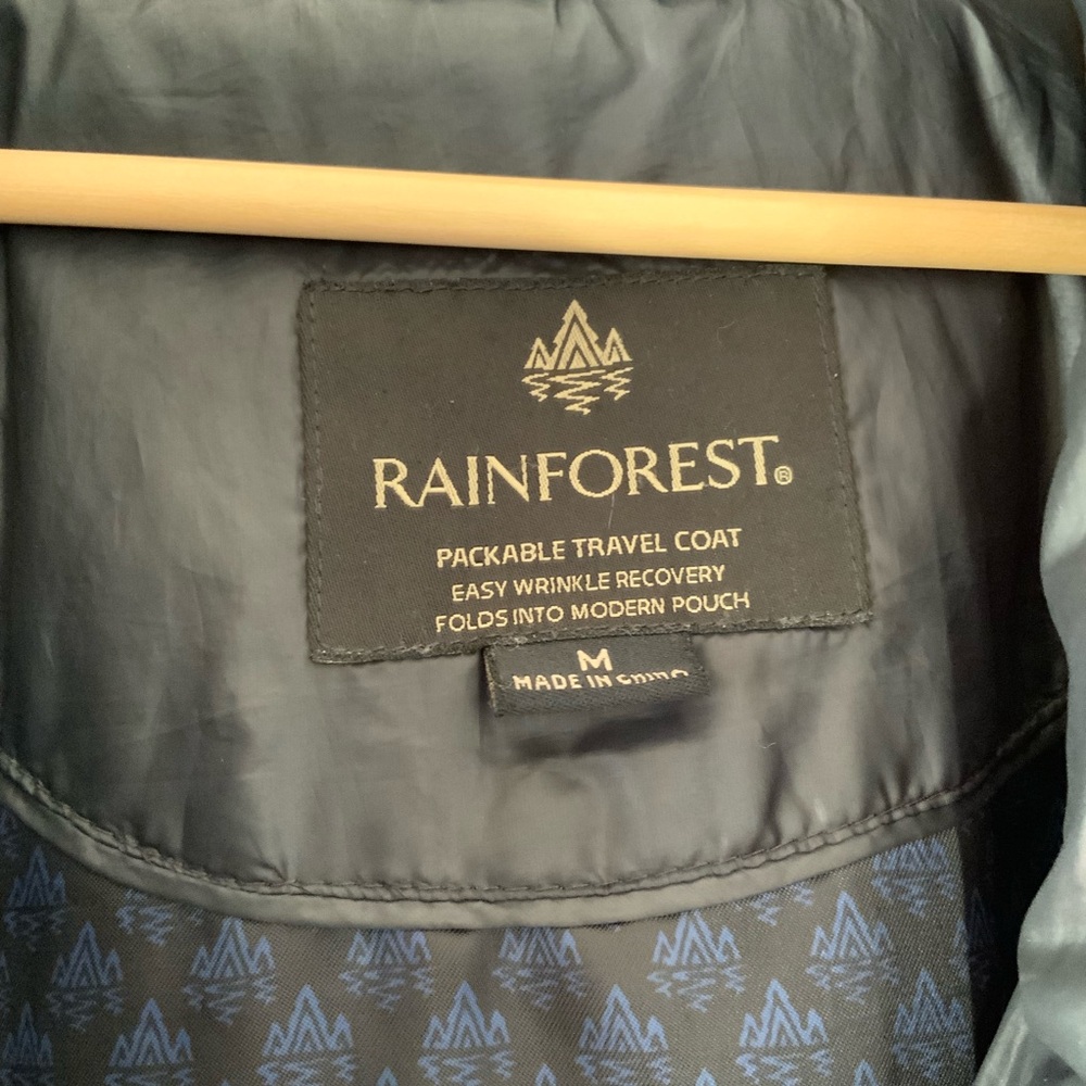 RAINFOREST Packable Travel Coat - Black - Picture 2 of 11